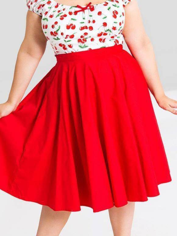 Red Circle Skirt Hell Bunny Poison Arrow Retro