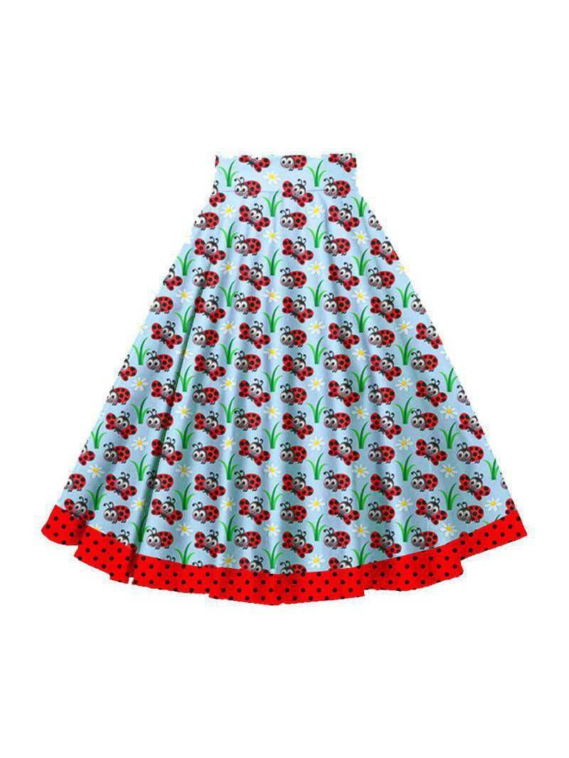 Ladybugs Full Circle Skirt - Poison Arrow Retro