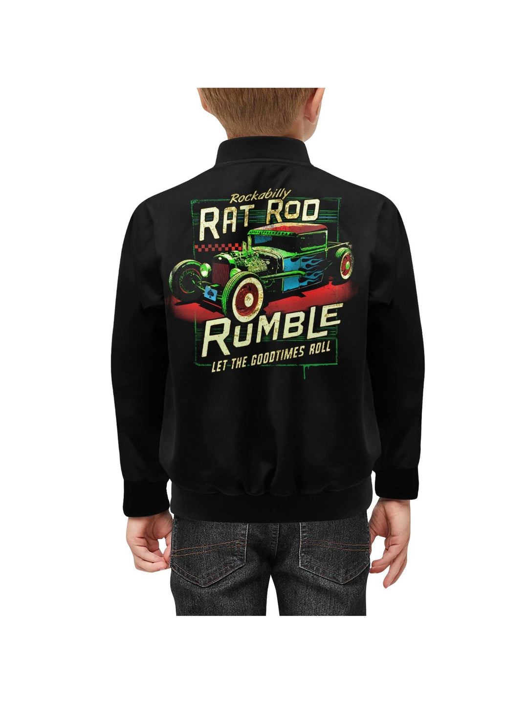Rat Rod Rumble Kid's Bomber Jacket With Pockets