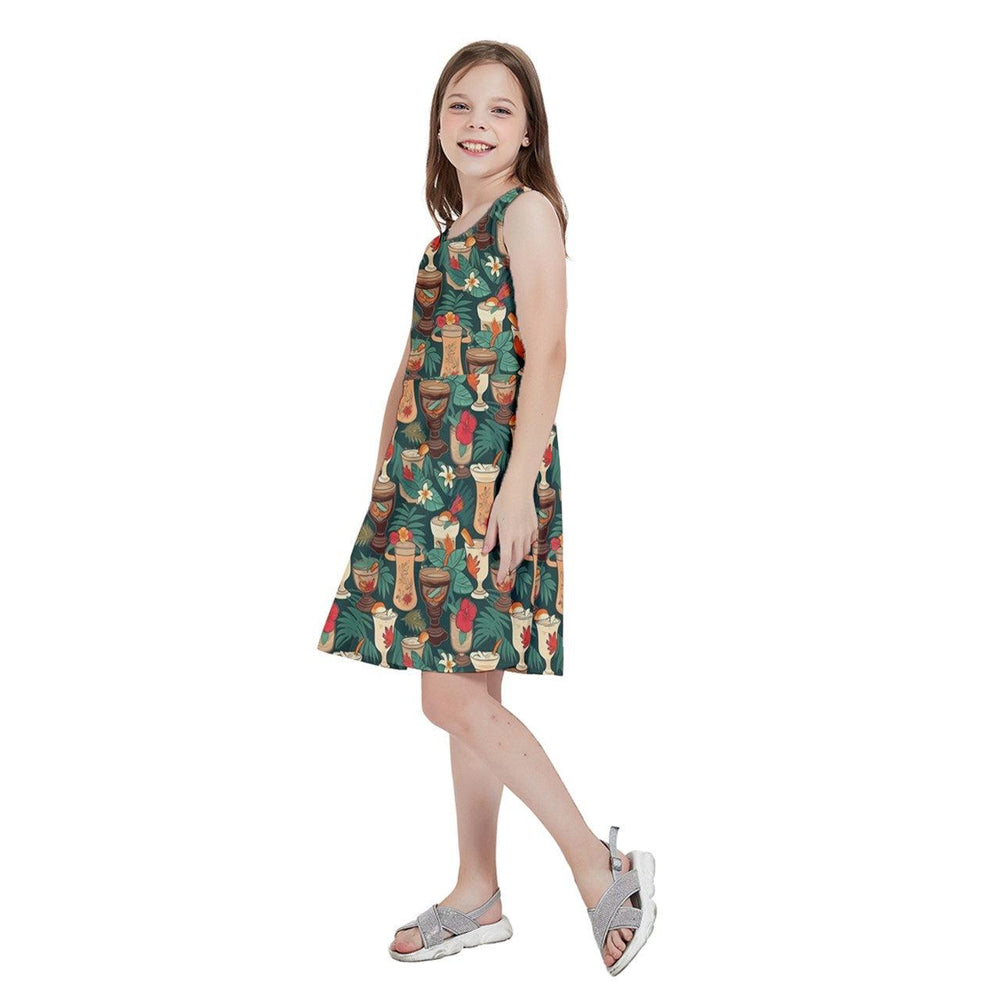 Retro Tiki Luau Kids' Skater Dress