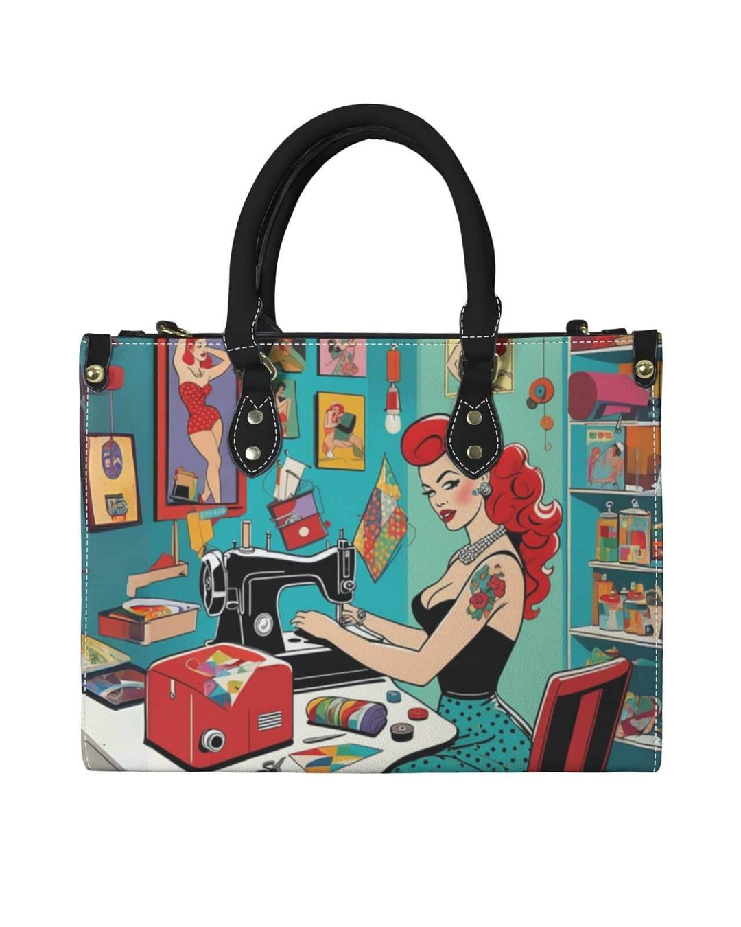 Sewing Scarlett Pop Art Handbag - Poison Arrow Retro