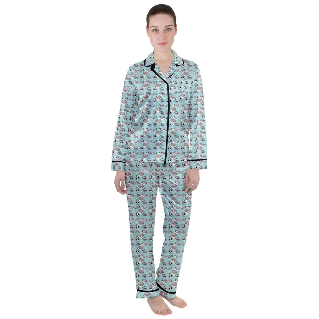 Stay Weird Women's Long Sleeve Satin Pyjamas Set