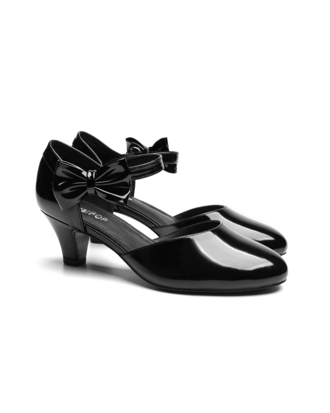 SugarPOP DragonGlass v2 black heels with bow accents and stylish design