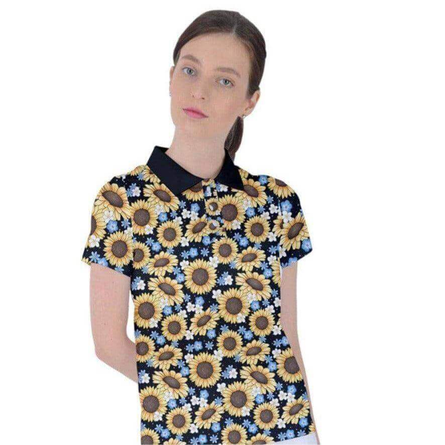 Sunflowers Women's Polo T-Shirt - Poison Arrow Retro
