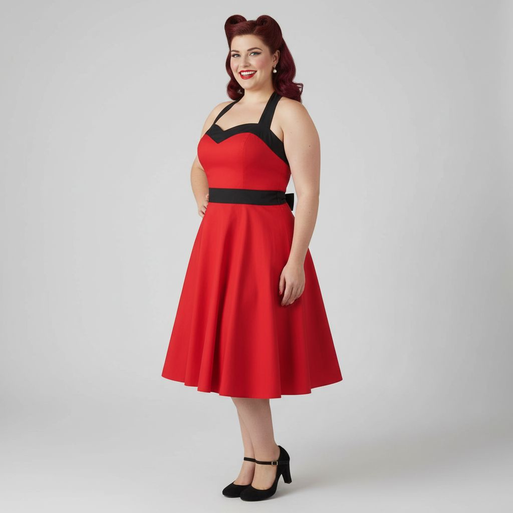 Red Corset Rockabilly Swing Dresses