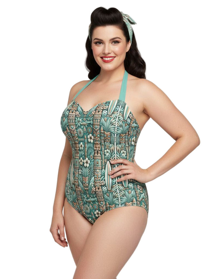 Bone Shaker Halter Underwire Swimsuit