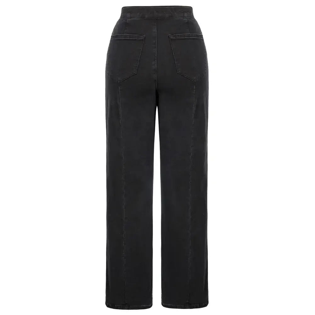 Vintage Wide-Leg Jeans [IN STOCK] showcasing a back view with a high waist and wide-leg design.