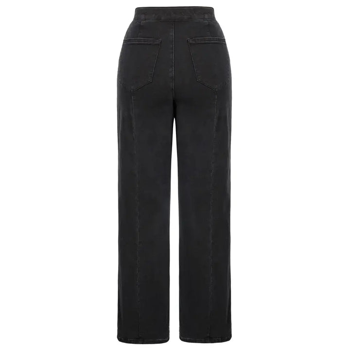 Vintage Wide-Leg Jeans [IN STOCK] showcasing a back view with a high waist and wide-leg design.
