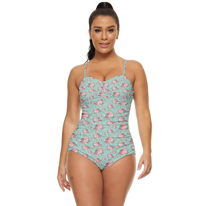 Vintage Roses Retro Full Coverage Swimsuit