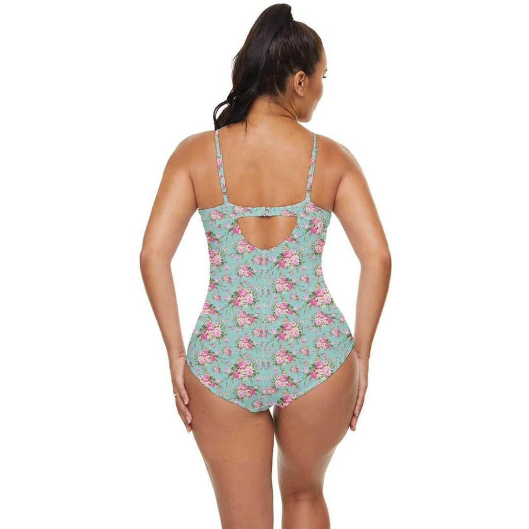 Vintage Roses Retro Full Coverage Swimsuit