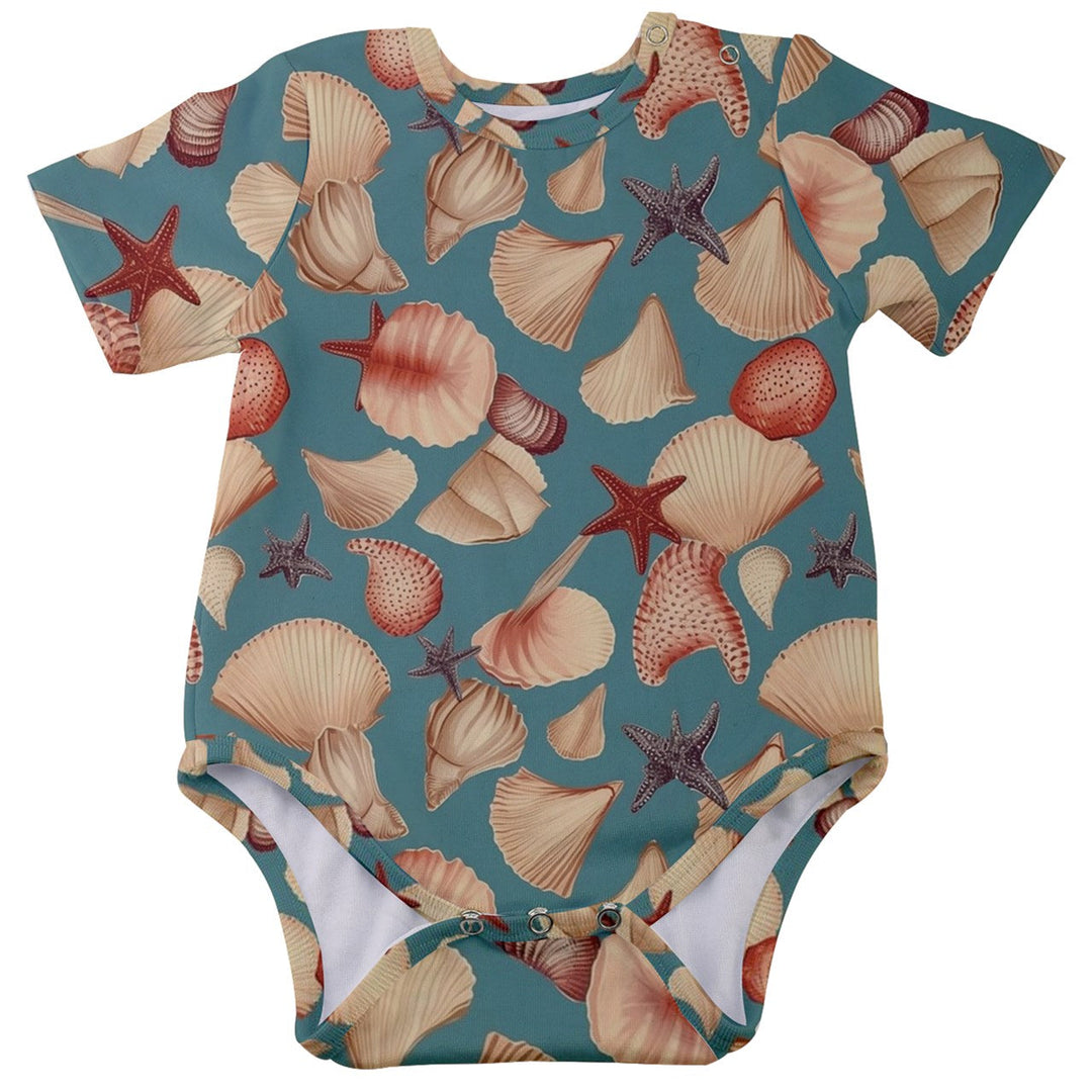 Vintage Seashells Baby Short Sleeve Onesie Bodysuit