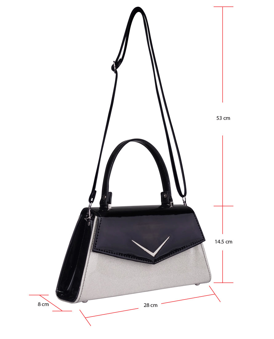 LIQUORBRAND Chevron Handbag White