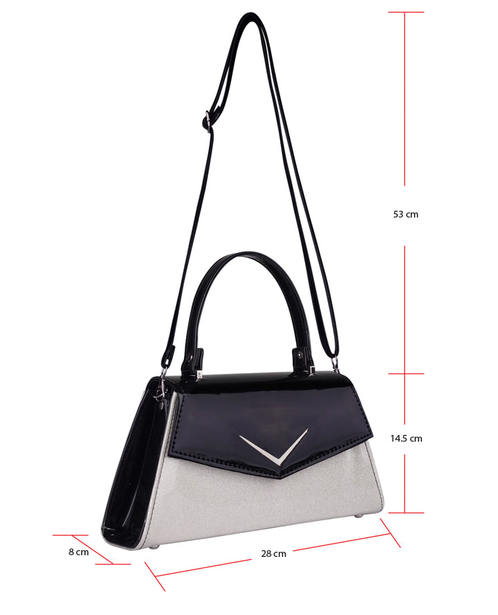 LIQUORBRAND Chevron Handbag White