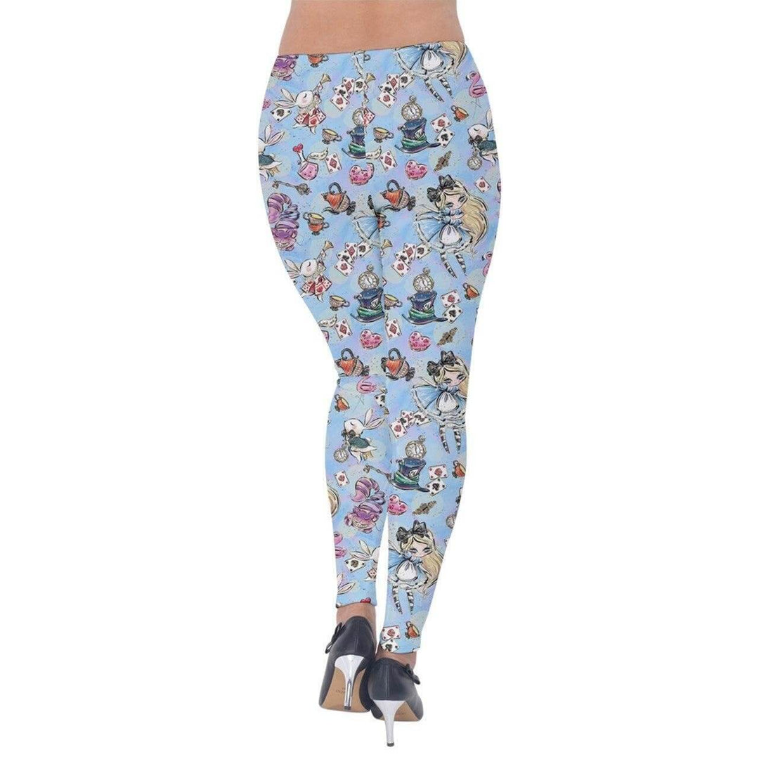 Alice in Wonderland Velvet Leggings