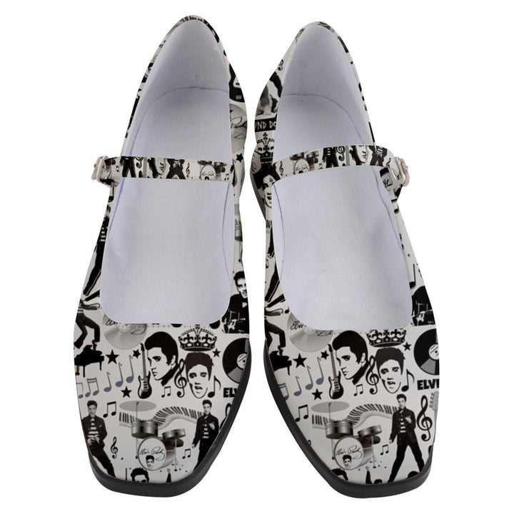 Elvis Print Women's Mary Jane Shoes