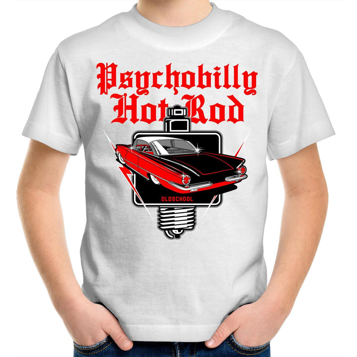 PSYCHOBILLY HOTROD Kids Youth Crew T-Shirt