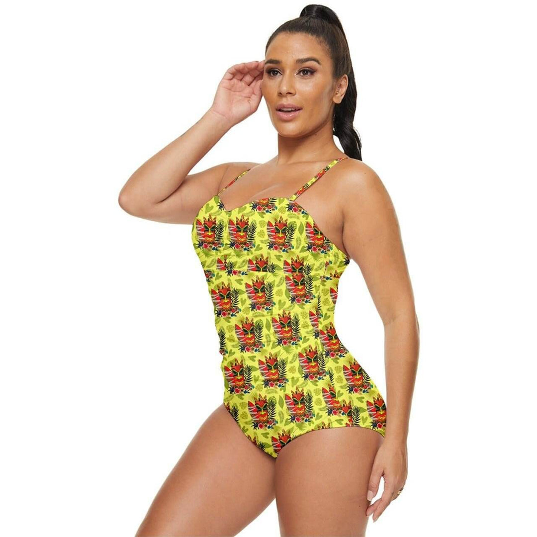 Tropical Tiki Retro Full Coverage Swimsuit