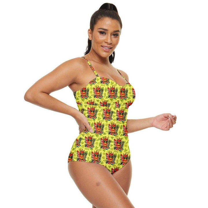 Tropical Tiki Retro Full Coverage Swimsuit