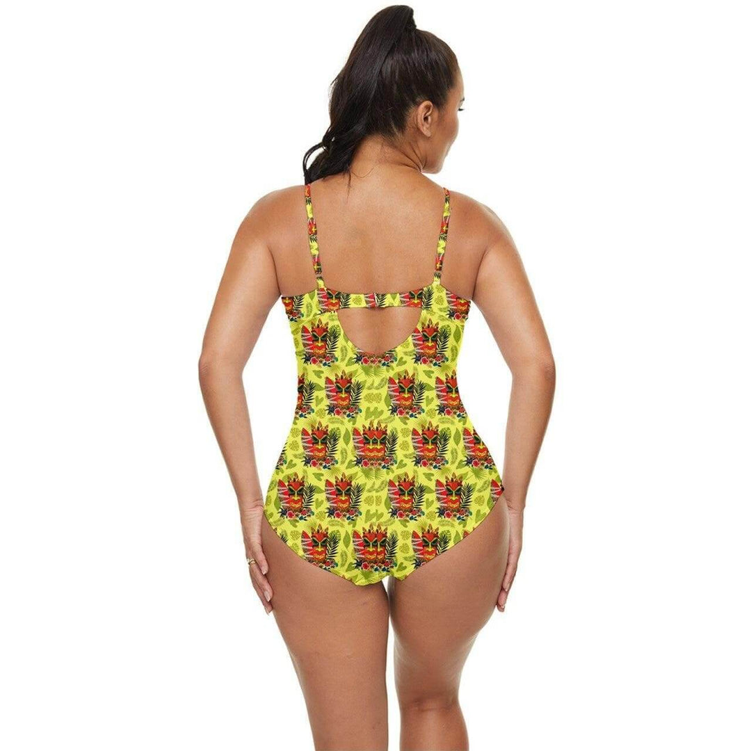 Tropical Tiki Retro Full Coverage Swimsuit